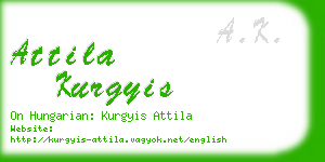 attila kurgyis business card